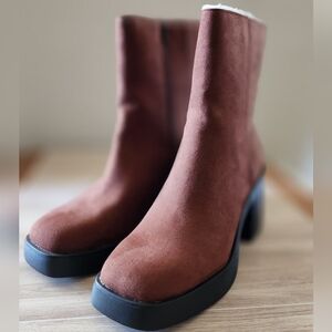 SUN STONE Women's TIANNA Mid-Calf Boots Russet 9.5 New In Box